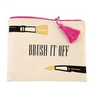 Mud Pie Cream Cosmetic Bag